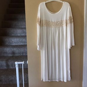 Cream dress with lace